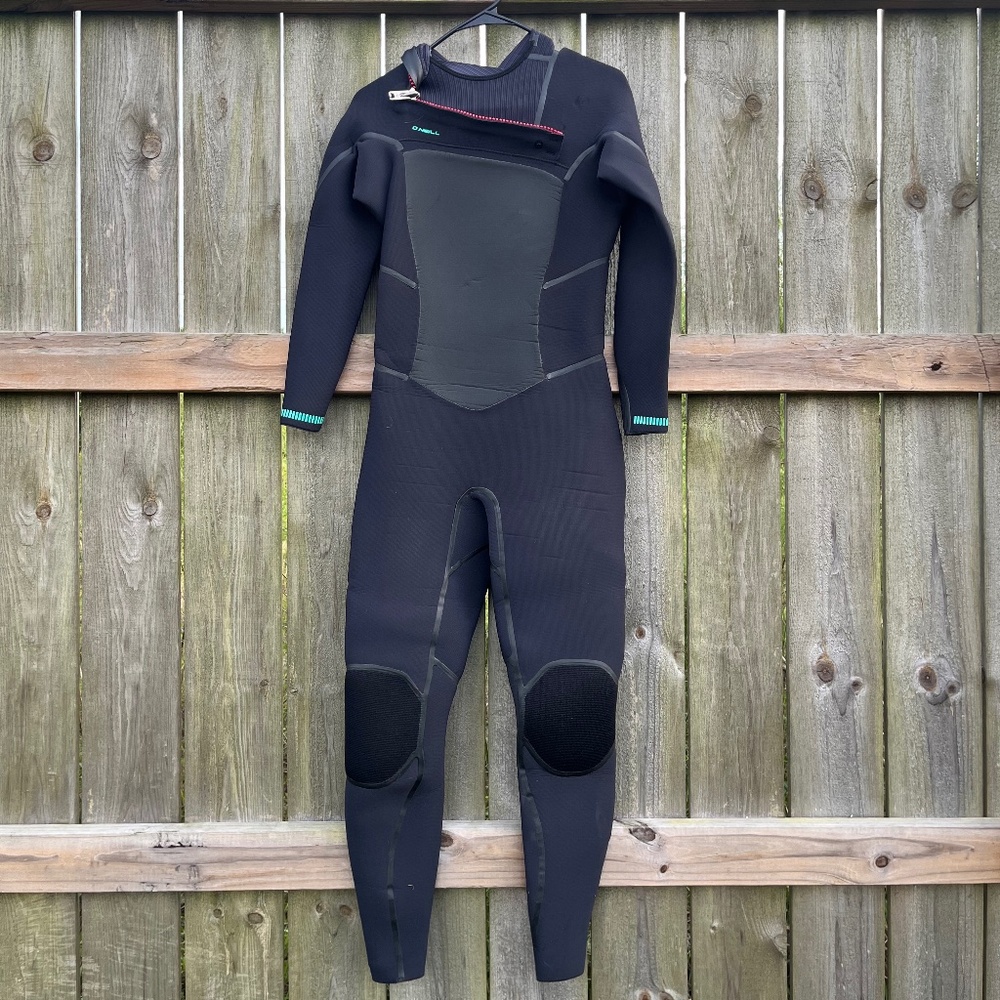 O’Neill Women’s Full Wetsuit – Size 10 (EU 40) Black/Charcoal with Front Zip